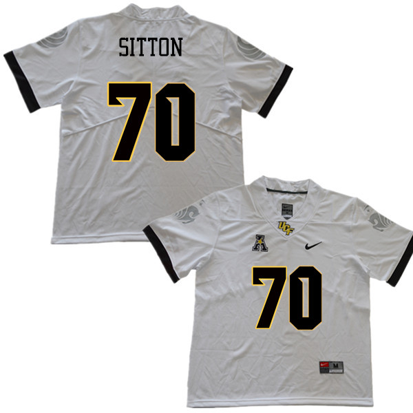 Men #70 Josh Sitton UCF Knights College Football Jerseys Sale-White - Click Image to Close